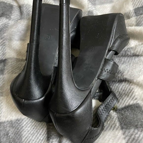 Sexy Black 6 inch peep toe high heels - Picture 8 of 8